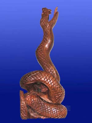 Pied de lampe serpent